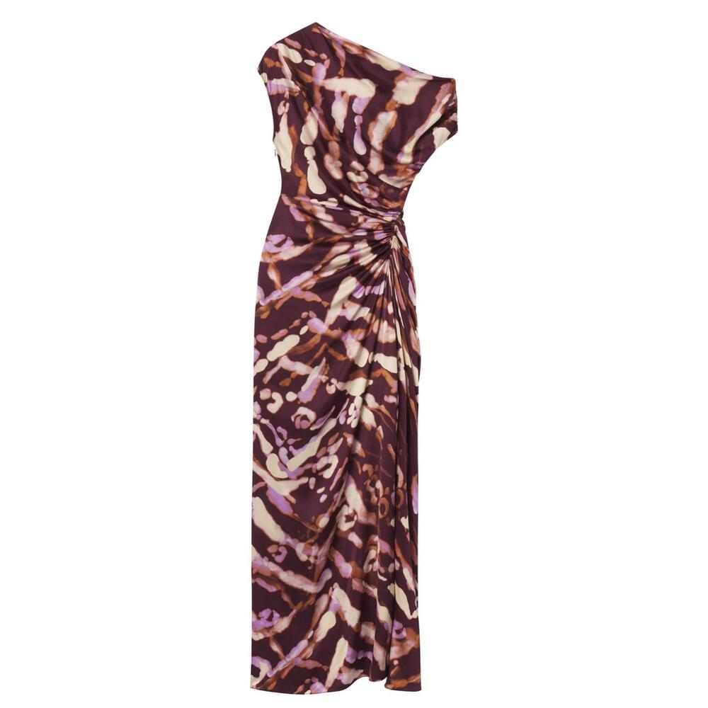 NEW A.L.C. poppy satin gown in plum violet - Picture 6 of 6